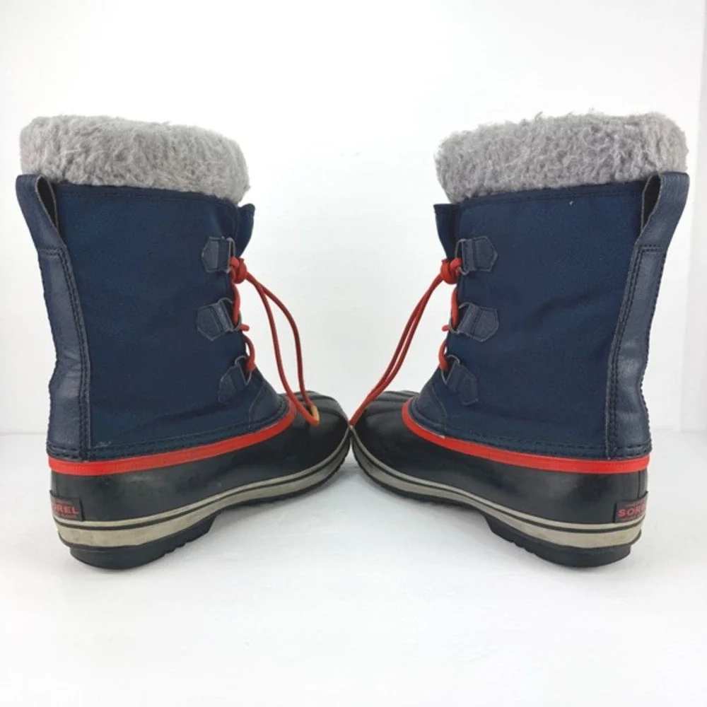 Sorel Yoot Pac 2 Size 5 Waterproof Navy Blue‎ Red Kids Snow Winter Boots Outdoor
